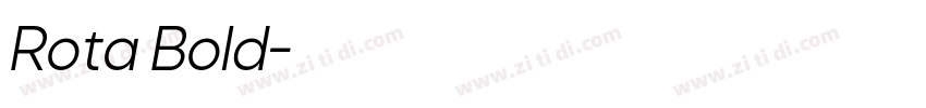 Rota Bold字体转换